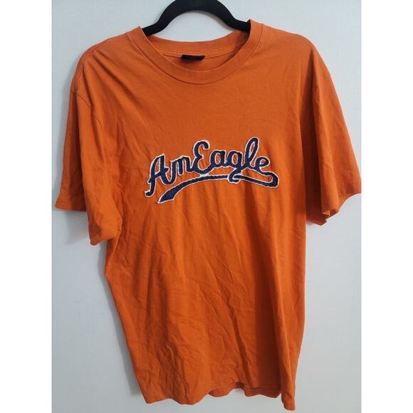 American Eagle Men’s Short Sleeve Outfitters Orange T-Shirt Size L - Picture 2 of 4